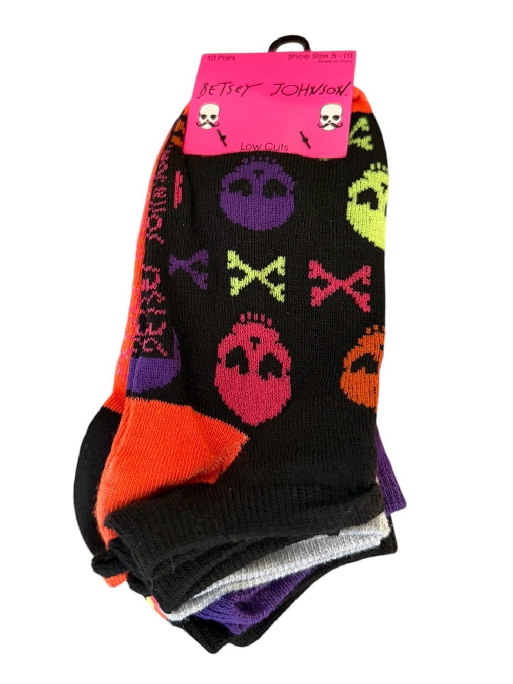 Betsey Johnson 10 Pair Halloween Socks